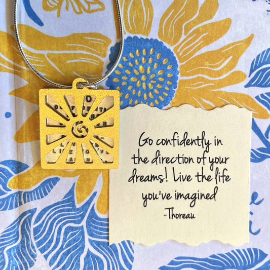 Thoreau Quote Necklace