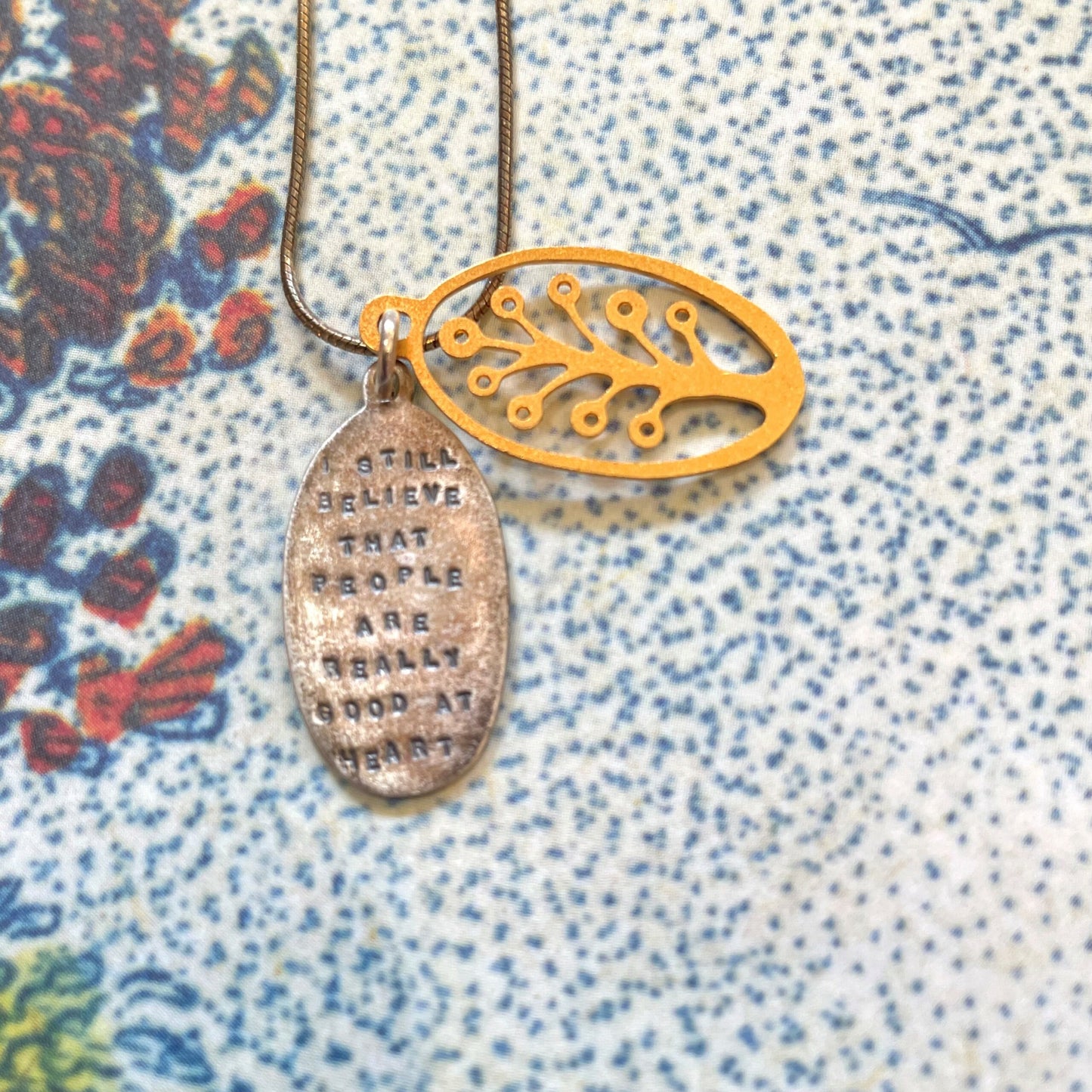 Anne Frank Quote Necklace