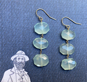 Chalcedony Triple Drop Earring