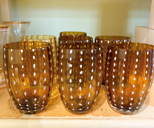 Amber Dotted Tumbler