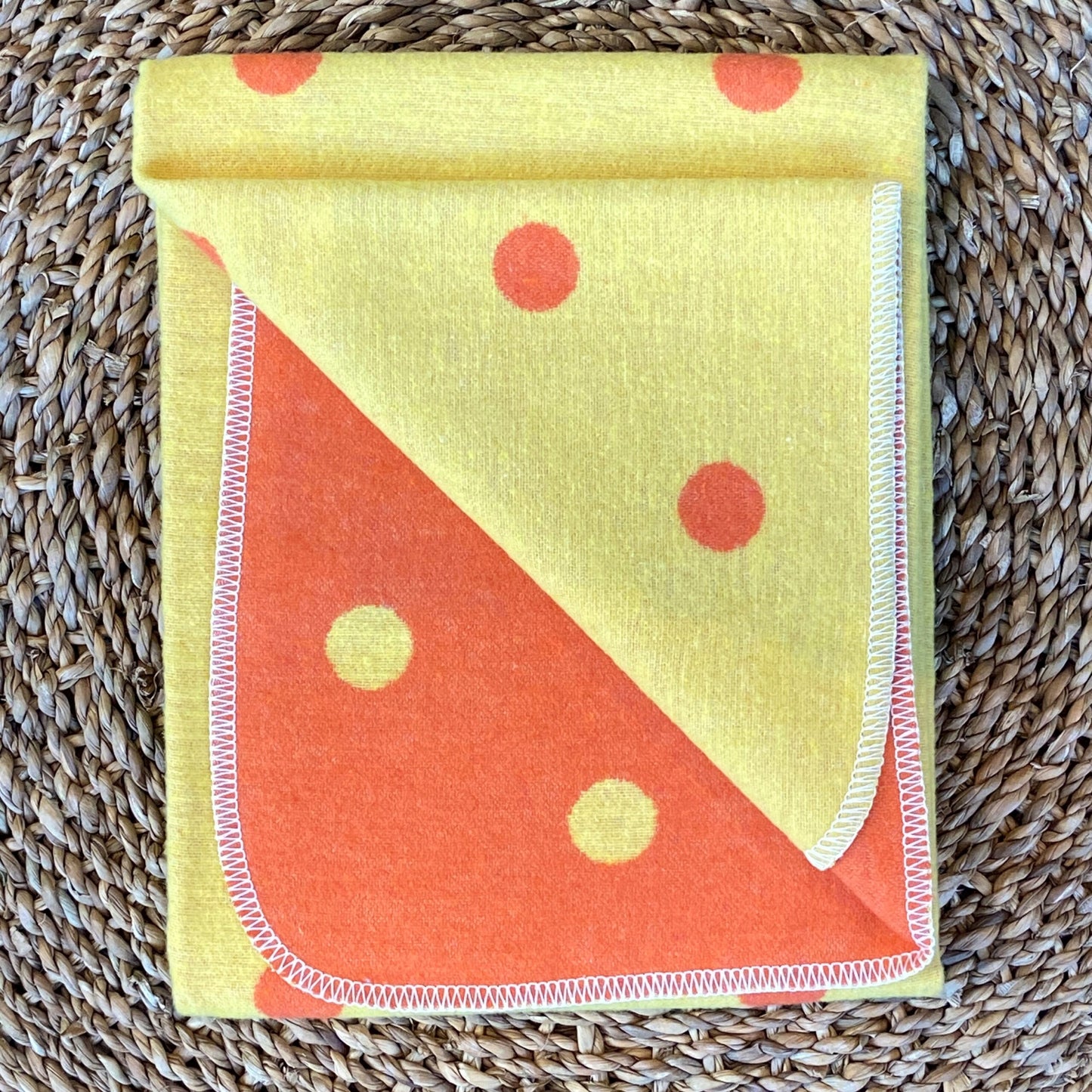 Yellow & Orange Dotted Baby Blanket