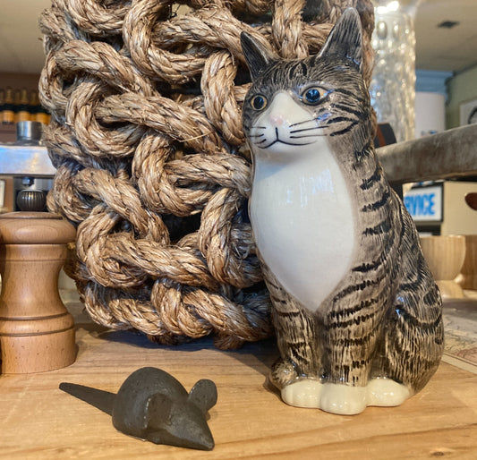 Brown and Grey Cat Vase