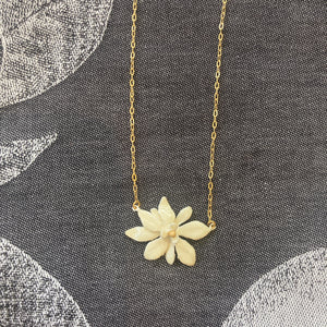 Open Magnolia Flower Necklace