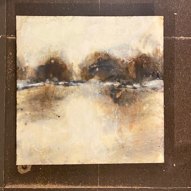 Landscape Encaustic #8, Large by Theresa Stirling