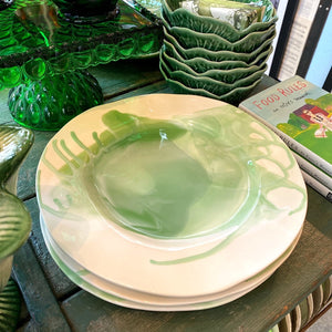 Green Swirl Dinner Plate
