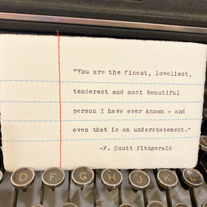 Stitched Typed Quote- Fitzgerald