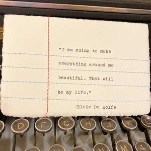 Stitched Typed Quote- deWolfe