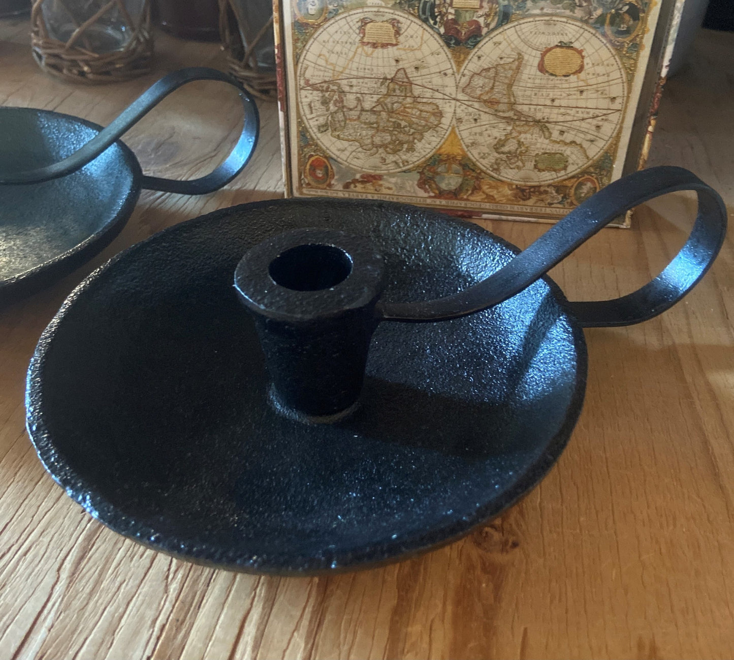 Handled Cast Iron Taper Holder