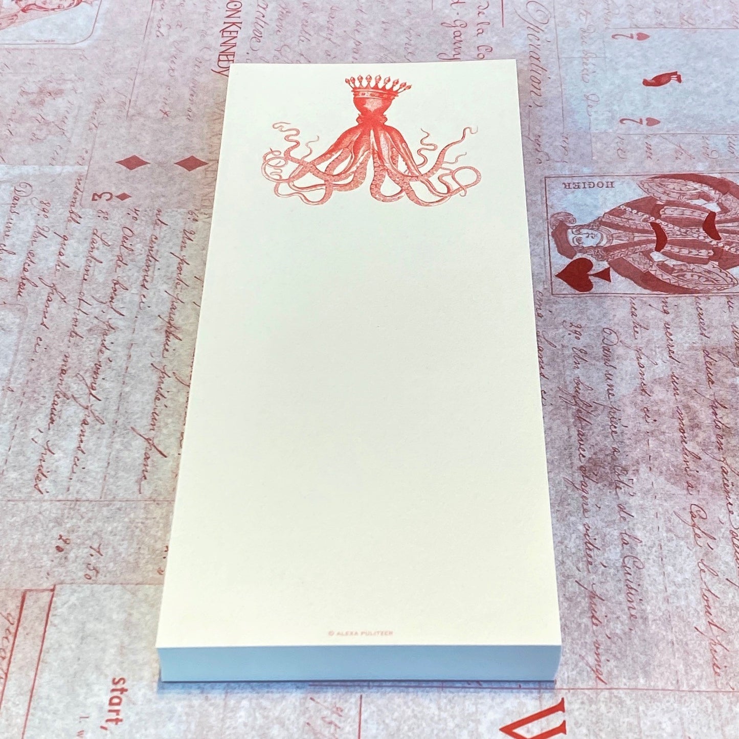 Alexa Pulitzer Royal Red Octopus Notepad