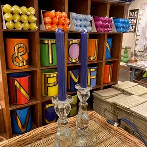 Dark Blue French Taper Candle