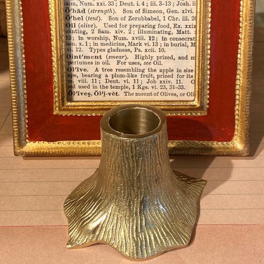 Brass Trunk Candle Holder, Medium