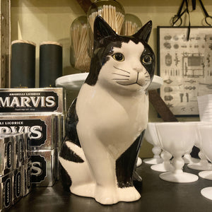 Black and White Cat Vase