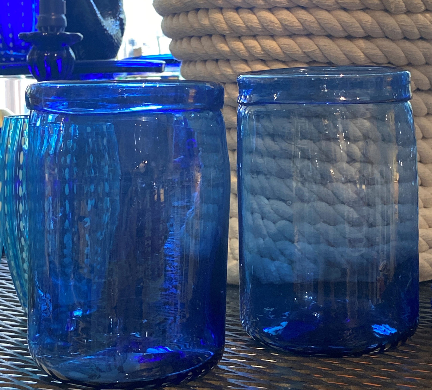 French Pot a Cornichon Light Blue Vase