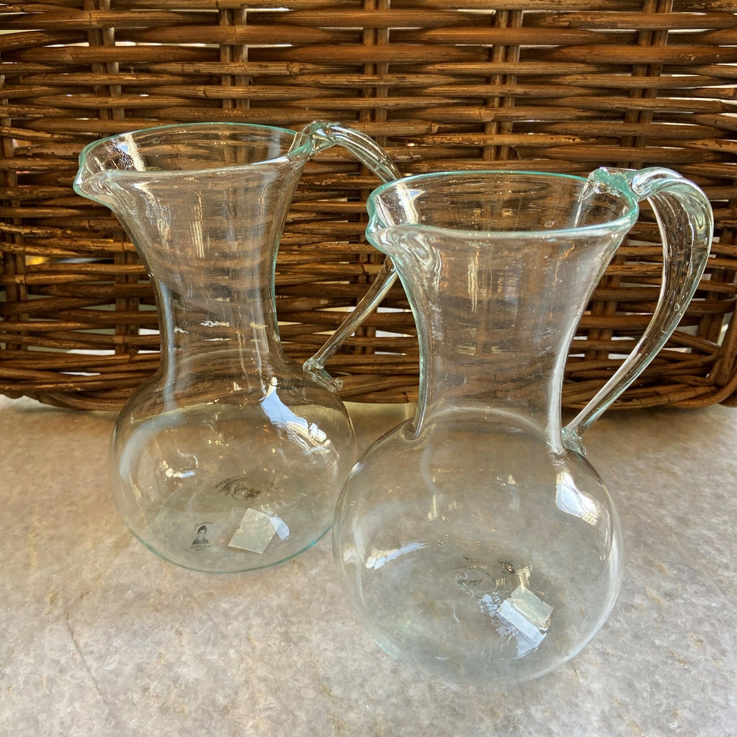 French Pichet Anse Petit Glass Jug