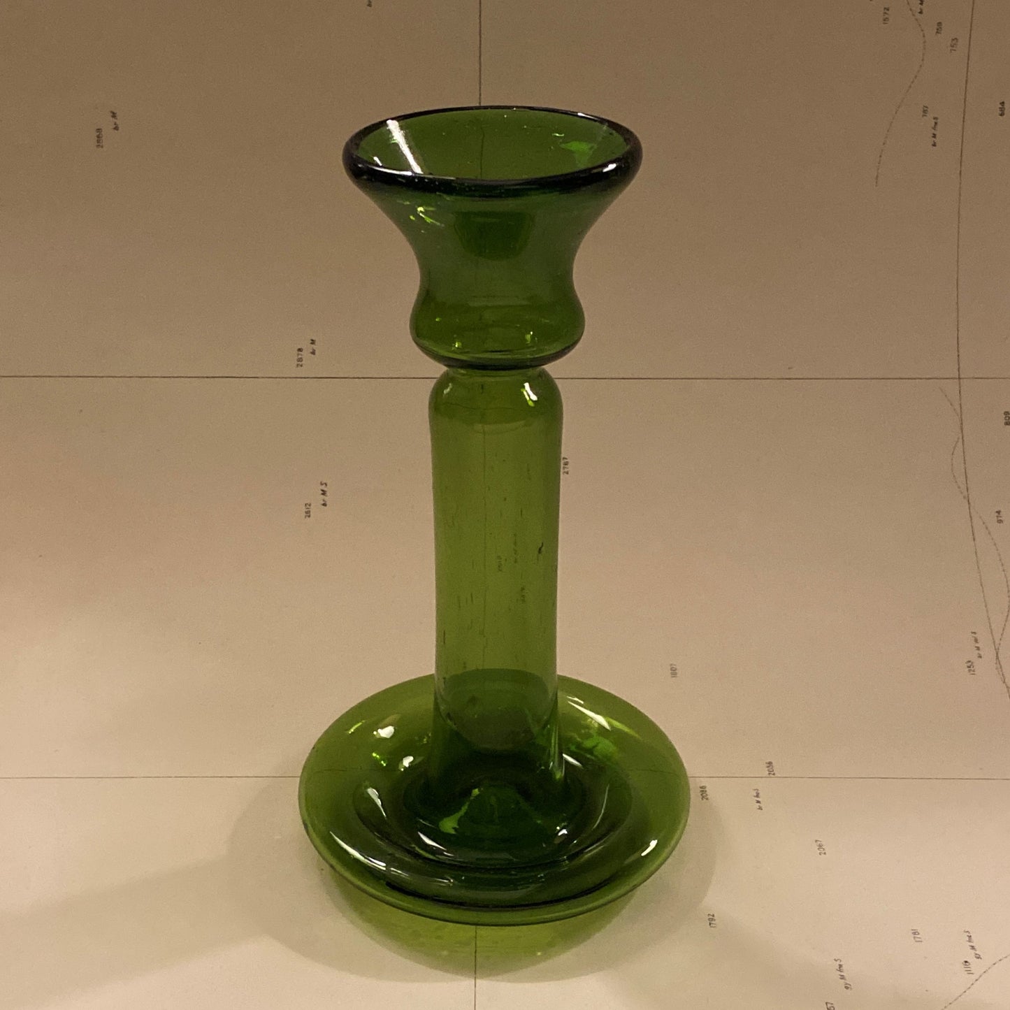 French Porta Olive Candlestick
