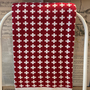 Cross Red & White Blanket