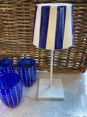 Poldina Lamp in Ceramic Blue Stripe