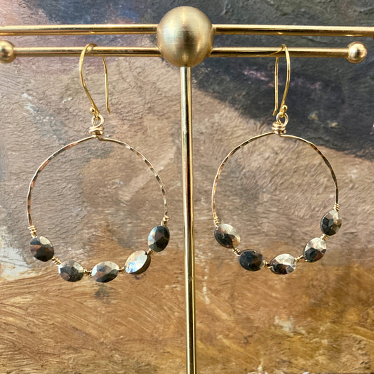 Pyrite Round Earring