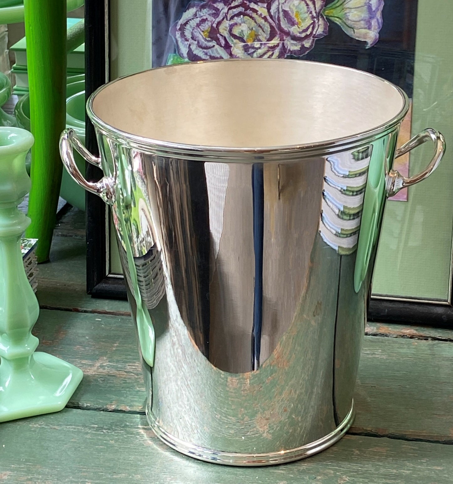 Vintage Hotel Silver Flared Champagne Bucket