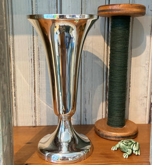 Vintage Hotel Silver Simple Trumpet Vase