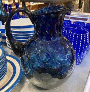 Round Bubble Royal Blue Pitcher