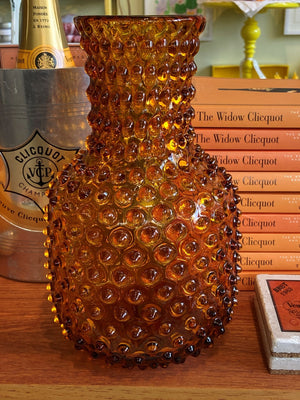 Amber Hobnail Carafe