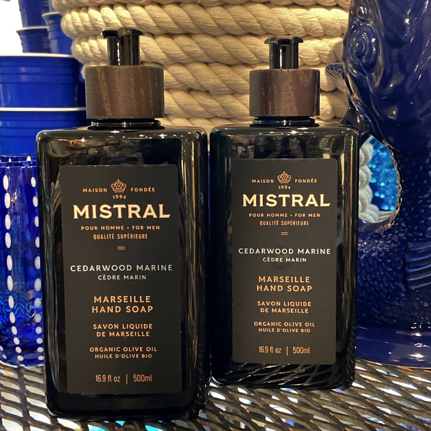 Mistral Men's Natural Hand Soap, Cedarwood Marine