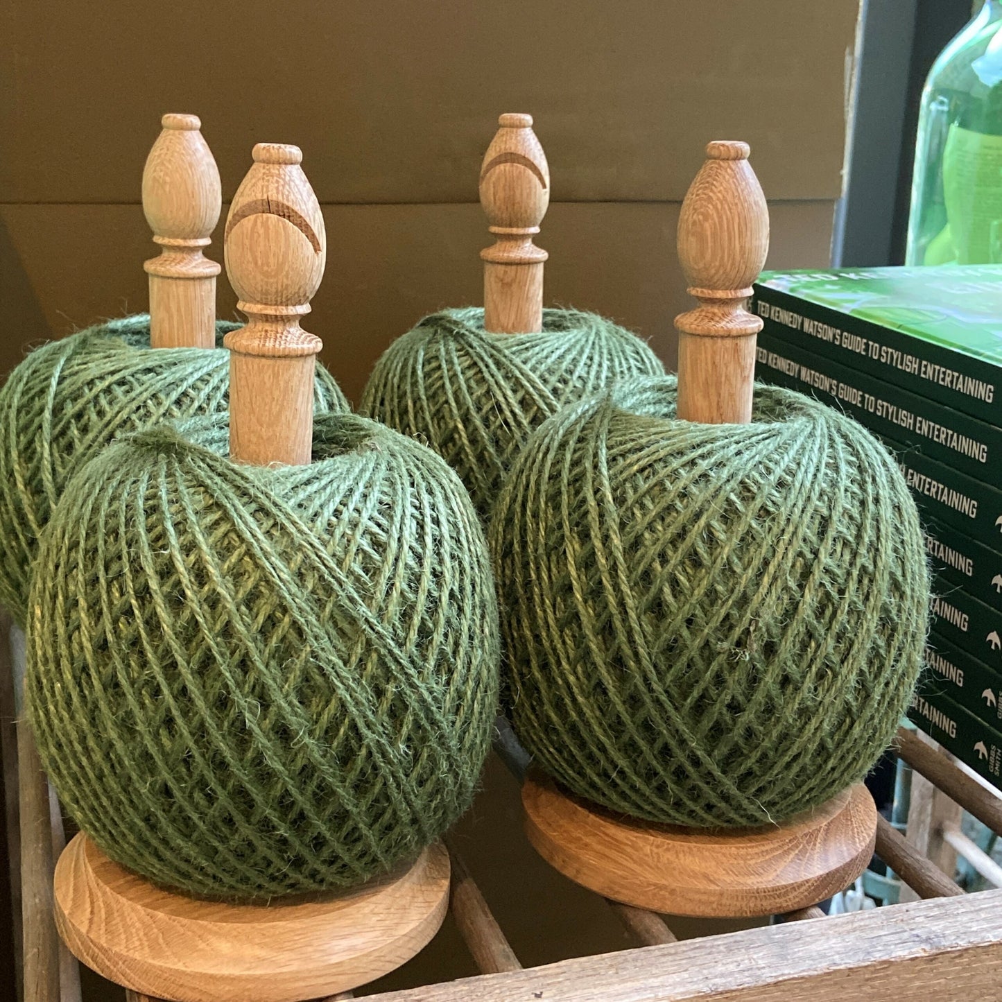 Green Twine Stand with Cutter