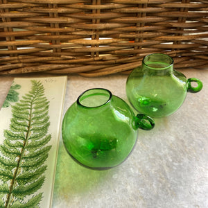 French Vas Boule Petite Green Vase