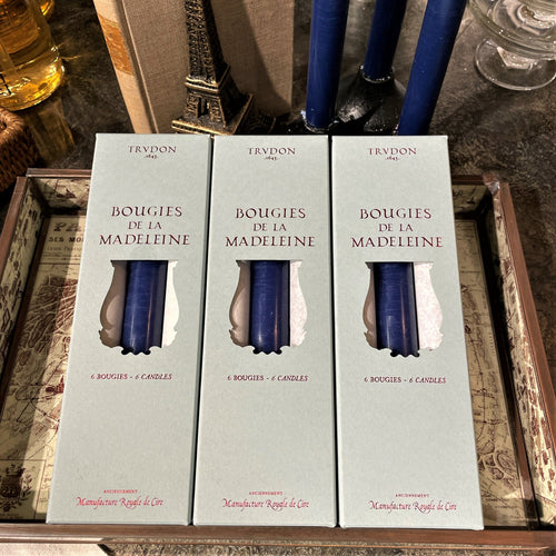 Trudon Madeleine Navy Taper Candles