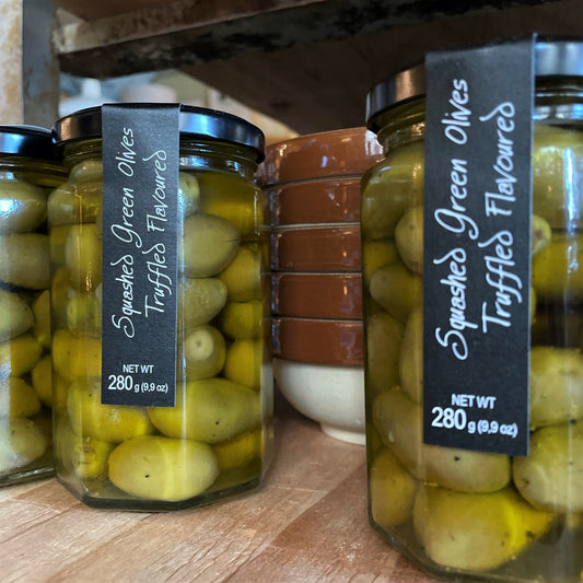 Squashed Green Olives with Truffle