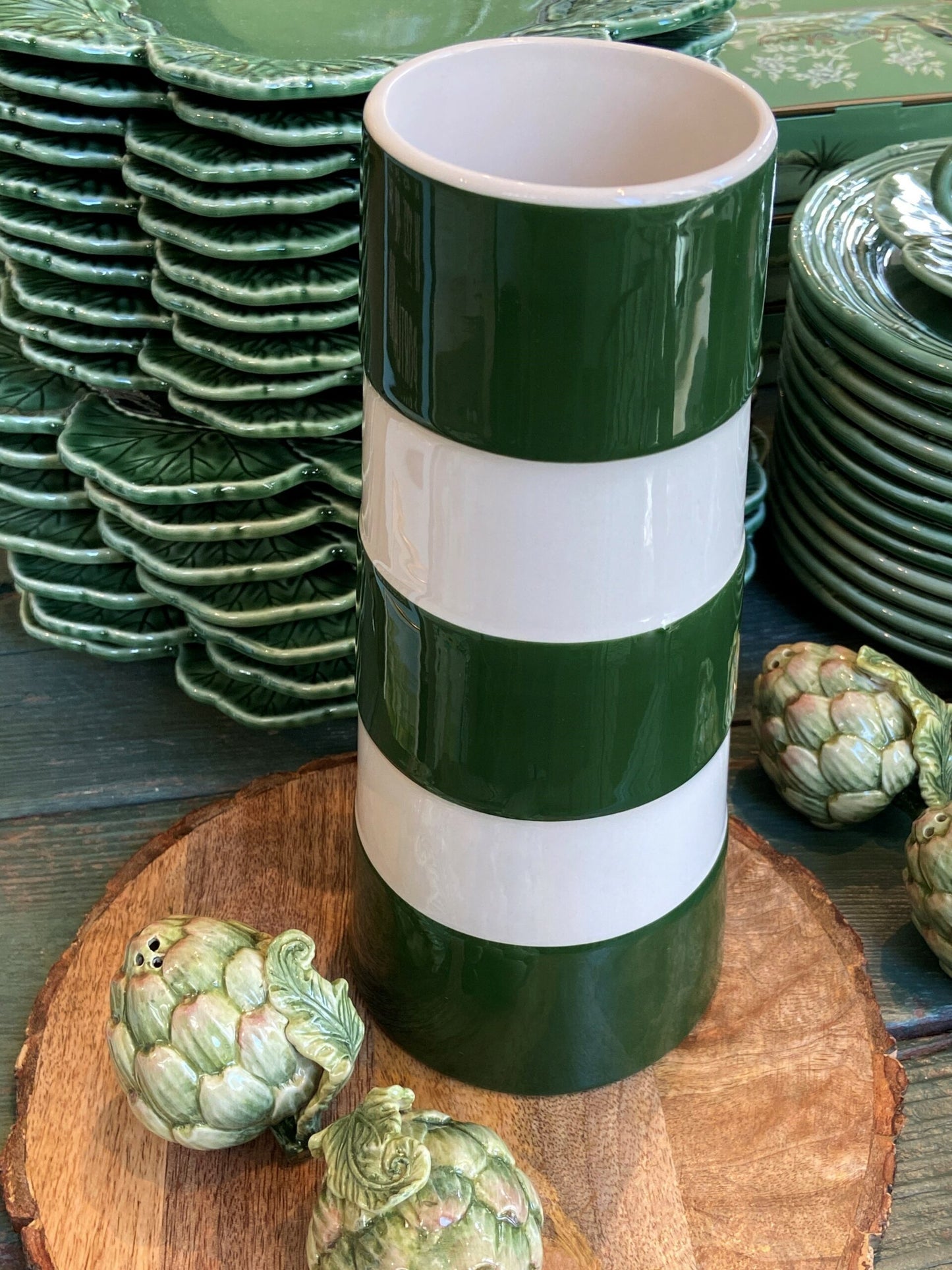 Cornishware Green Tall Vase