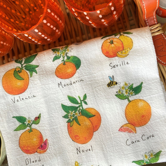 Orange Flour Sack Towel