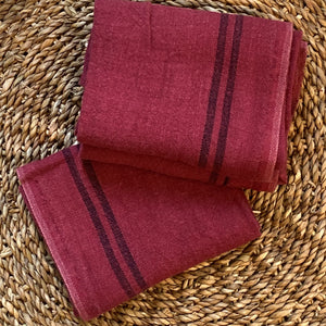 Striped Red Tea Towel