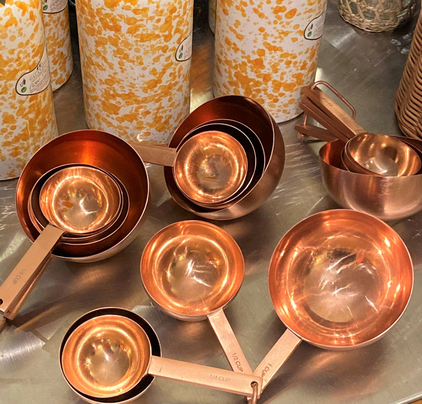 Copper-Plated Metal Measuring Cups – Shop Box Bar