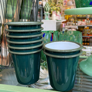 Sapphire Green Enamel Tumbler