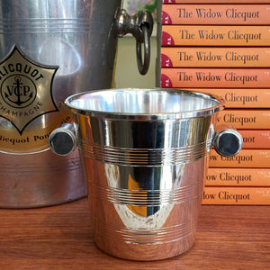 Vintage Hotel Silver Banded Ice Pail with Handles