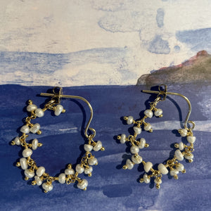 Keshi Pearl Dangle Hoops