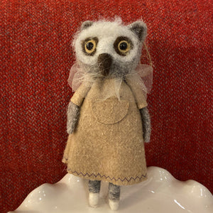 Owl in Coat Ornament