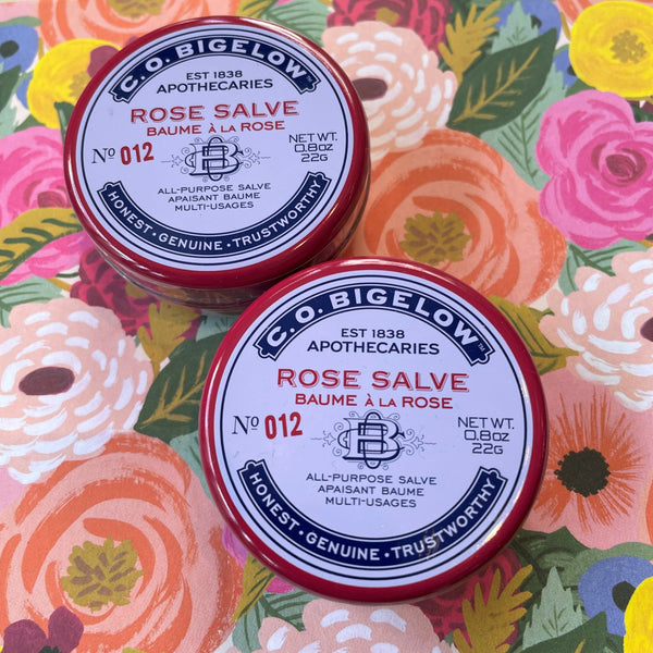 c.o.bigelow rose salve lip balm rose review C.O. Bigelow Tin Featuring 1% rose extract C.O. Bigelow Rose Salve Tubes,