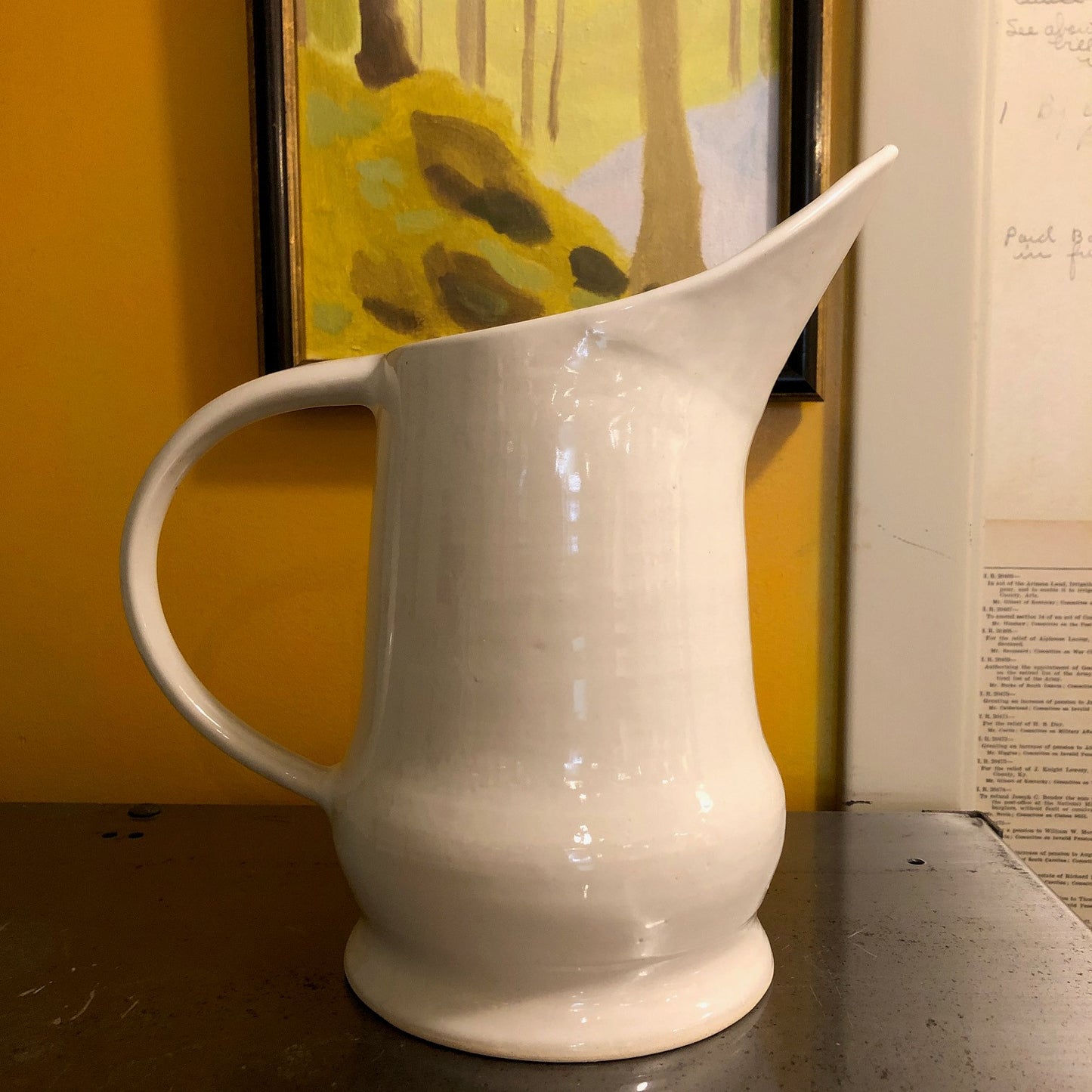 Large Spouted Curved Pitcher