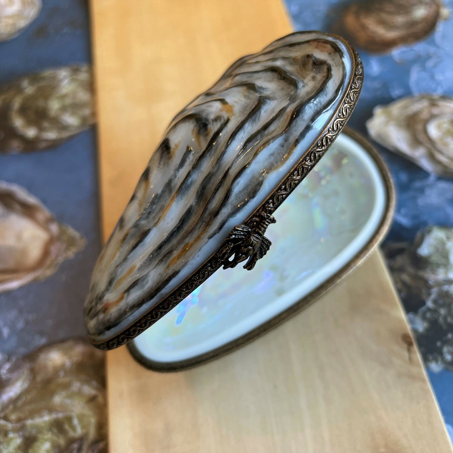 Vintage Limoges Box Oyster Shell