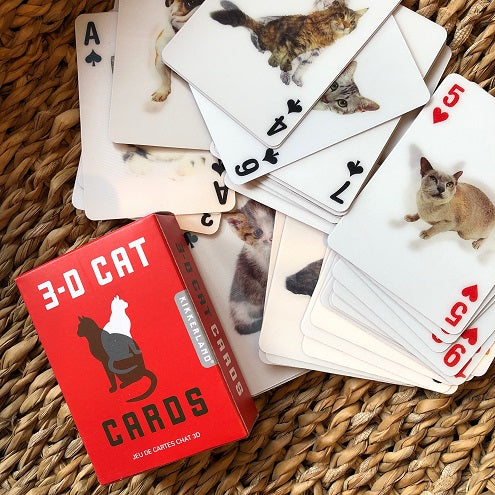 3D Cats Playing Cards