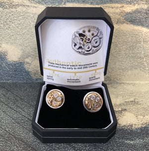 Round Watch Movement Cufflinks #1