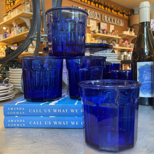 Vintage French Blue Glass