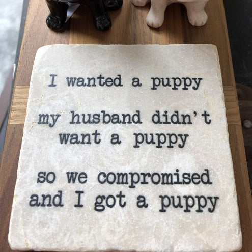 Puppy Marble Coaster