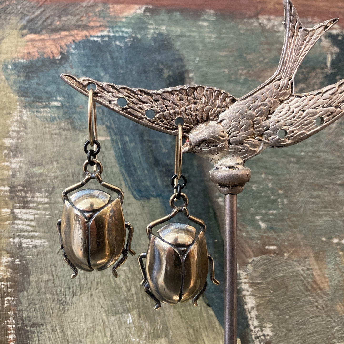Goldsmith's Beetle Earrings