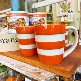 Cornishware Orange Striped Large Mug