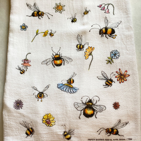 Flour Sack Embroidered Bee Tea Towel – BeeNaturalz LLC