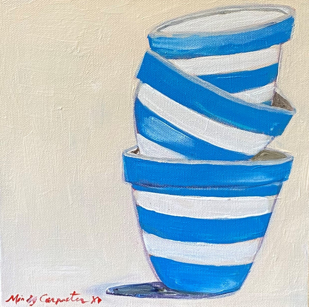 Cornishware Bowls by Mindy Carpenter